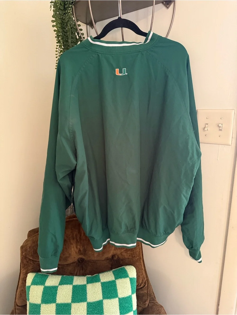 University of Miami Vintage Y2K Embroidered Pullover Windbreaker - Picture 3 of 4